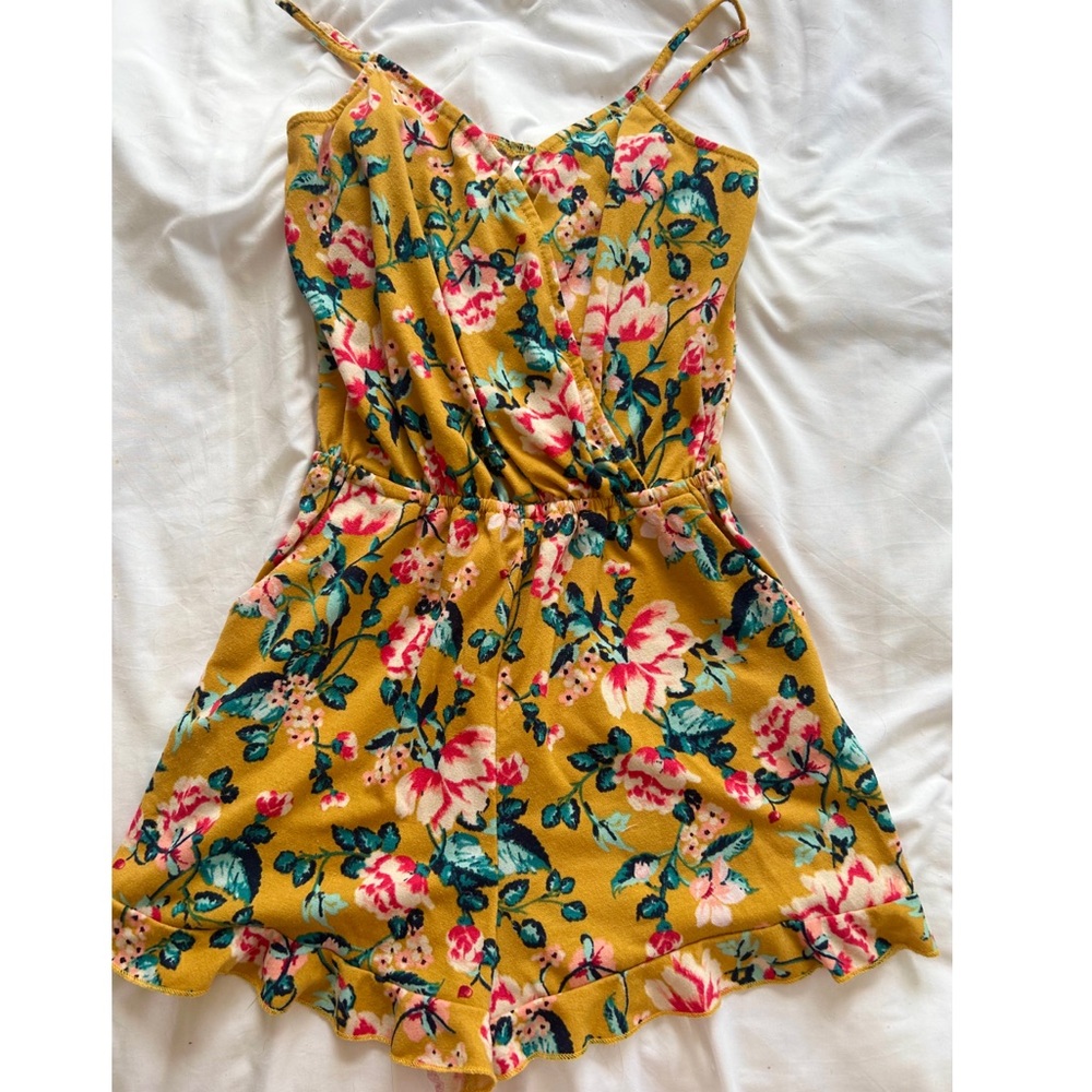 Yellow Floral Romper
